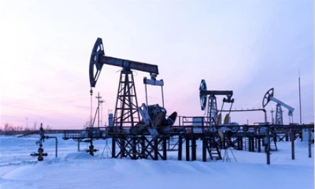 Onshore Drilling Rigs Stock Image